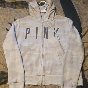 PINK Victoria's Secret Light Gray Hoodie